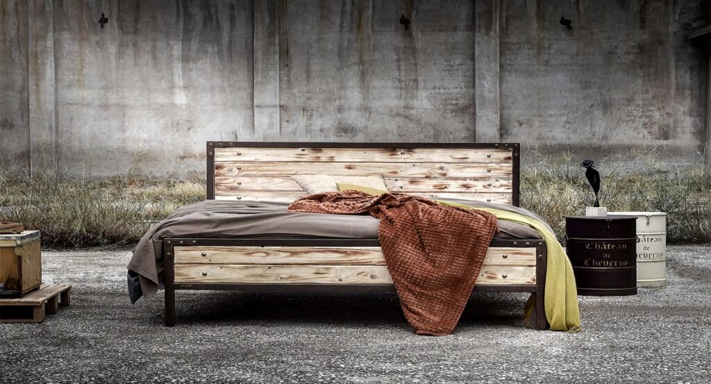 Industrial Bett: Der ultimative Hingucker für dein Schlafzimmer